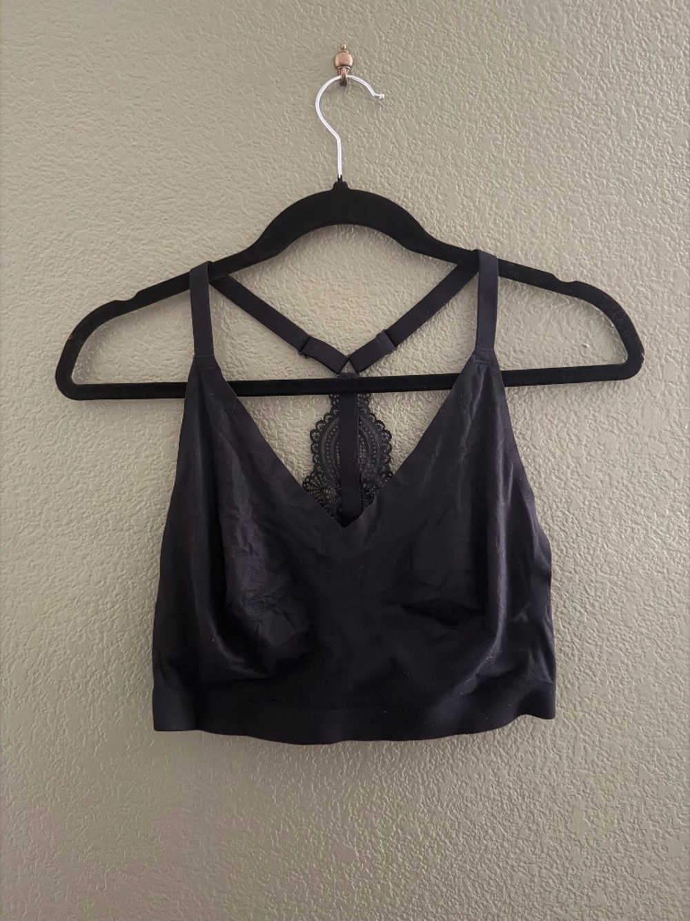 NEVERWORN Soma Lace Racerback Bralette XL